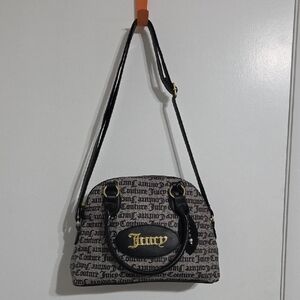 Juicy Couture Black and Gold Logo Shoulder Bag